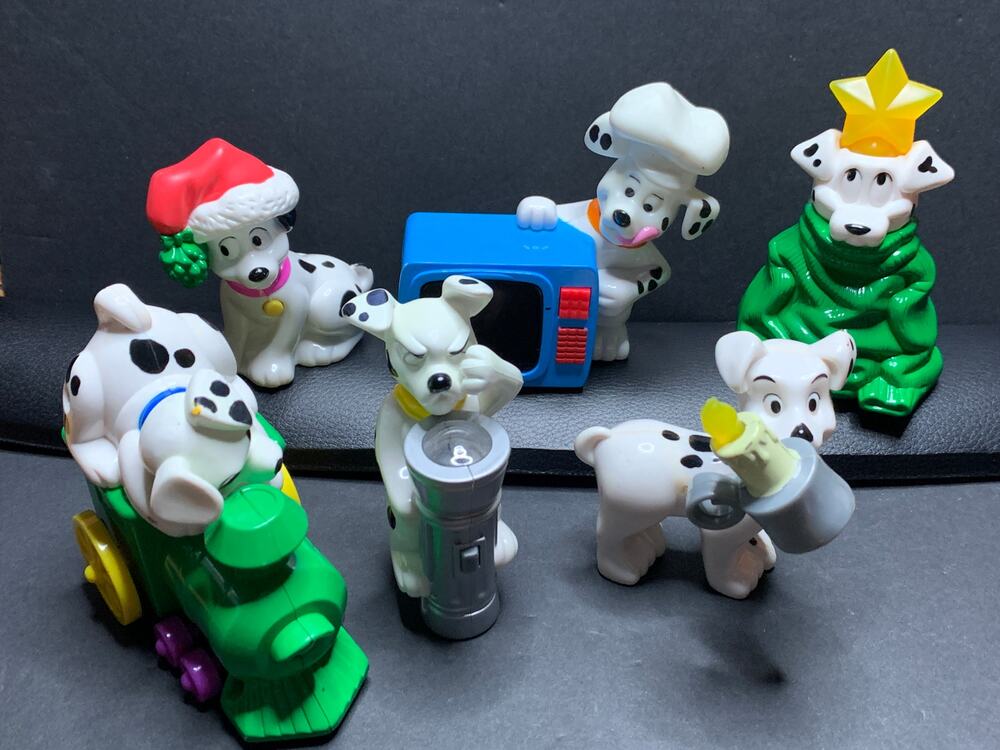 2000 Disney 102 Dalmatians McDonald's Happy Meal Toys Dogs With Lights Set of 6